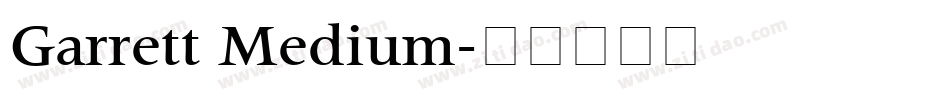 Garrett Medium字体转换